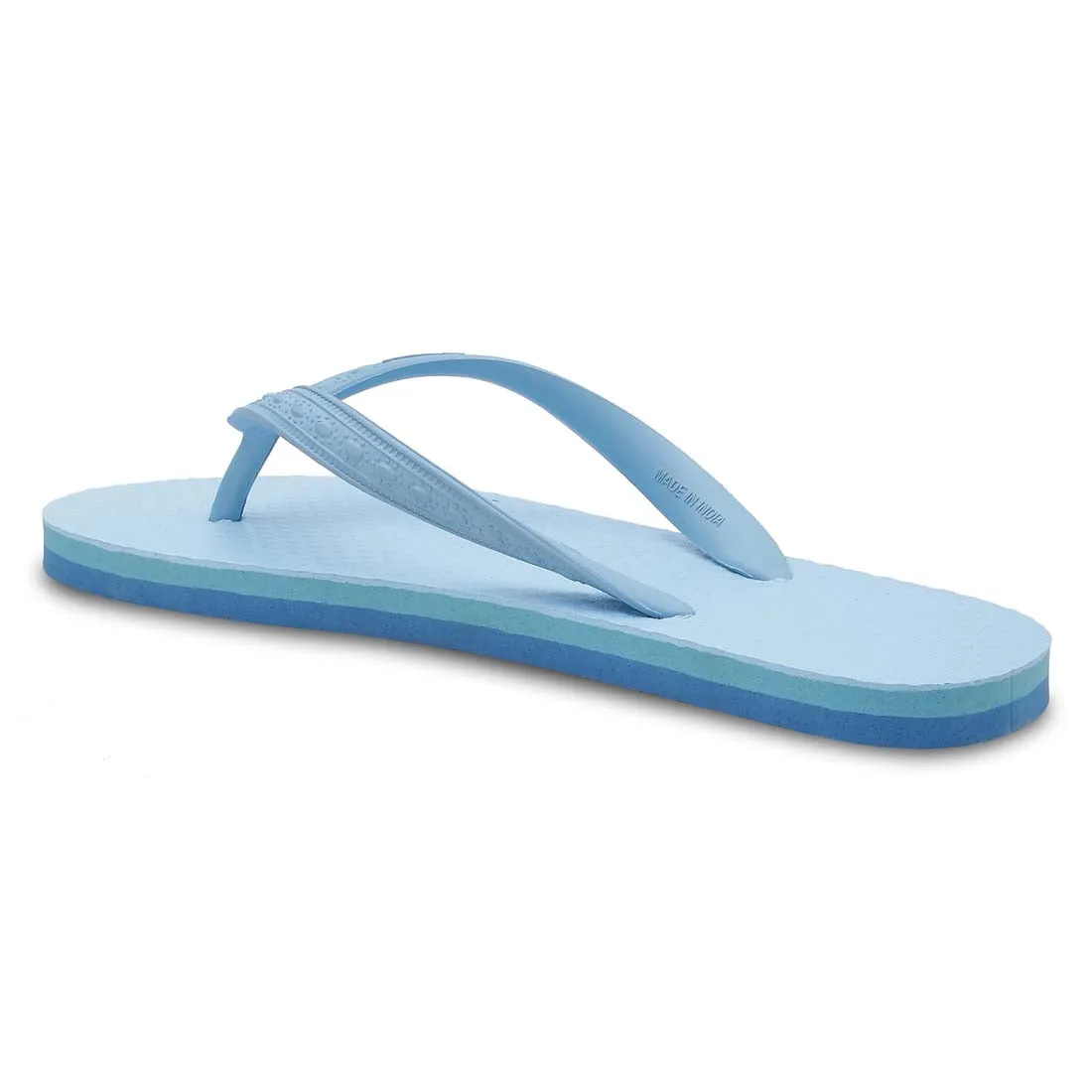 Women's Sky Blue Rubber Based Flip Flops