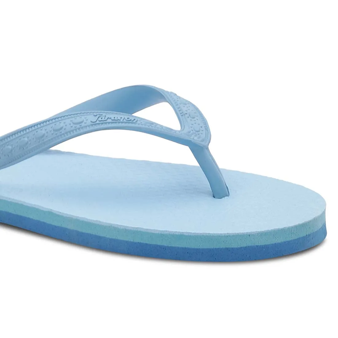 Women's Sky Blue Rubber Based Flip Flops