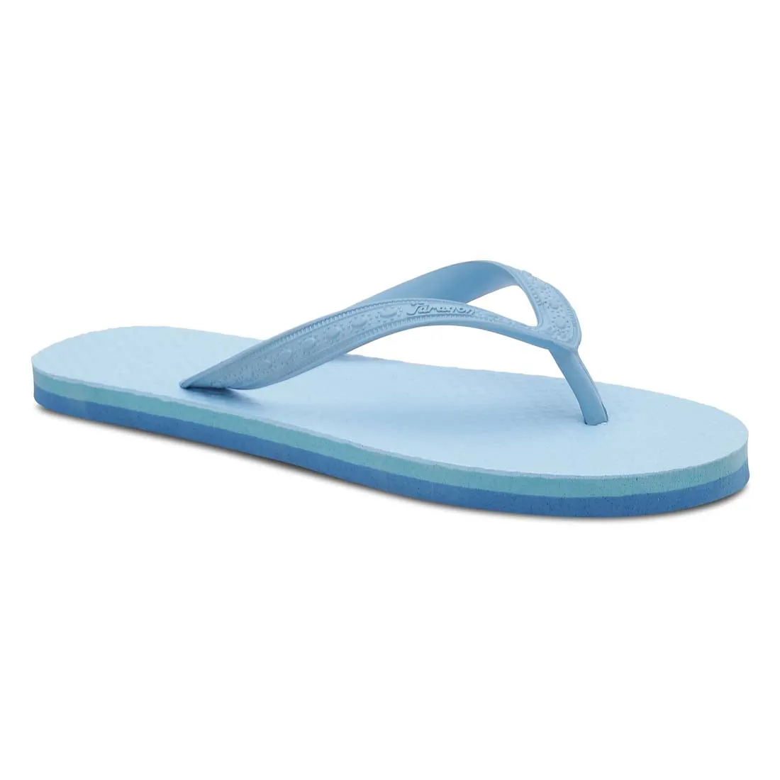 Women's Sky Blue Rubber Based Flip Flops