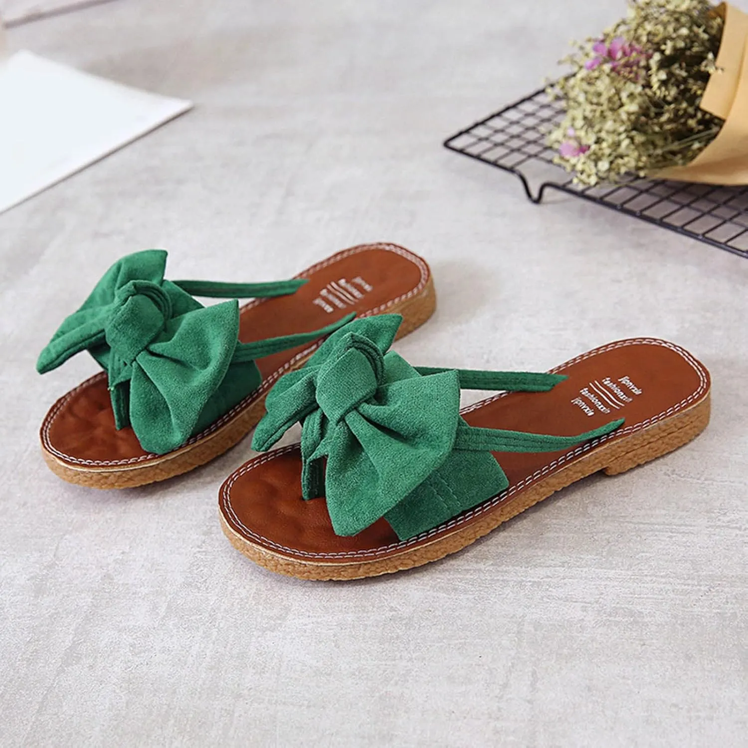 Womens Slip On Flip Flops Ring Toe Strappy Summer Gladiator Flat Sandals 2025 Trendy